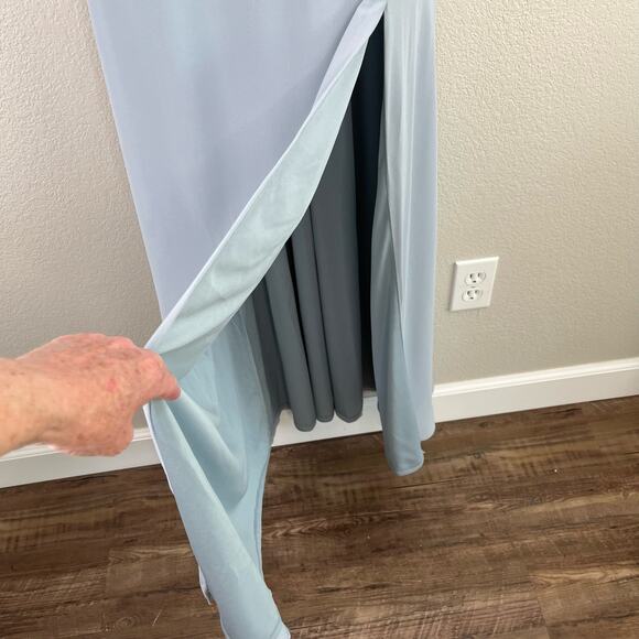 Anthropologie Show Me Your Mumu Emma Blue Off Shoulder Maxi Dress XS/SM NWT - Picture 8 of 16